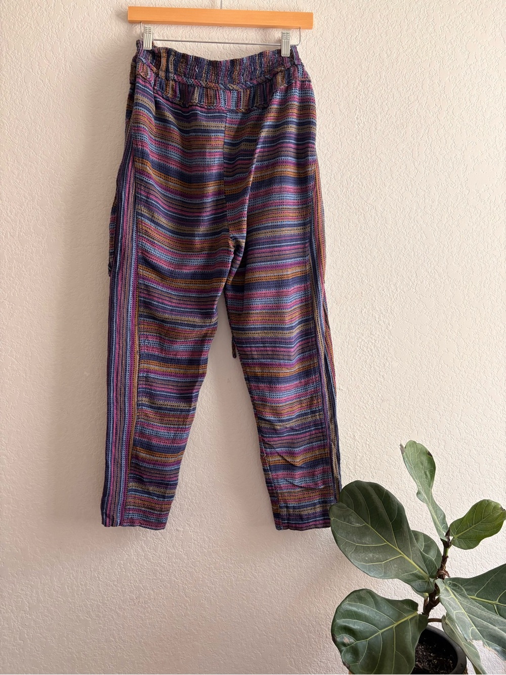 Free People Sweet Escape High Waist
Harem Woven Striped Pants Pouch Pockets S - Picture 3 of 8